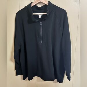 Terra & Sky Pullover Sweater Quarter Zip Size 2X (20W-22W) Casual Minimalist